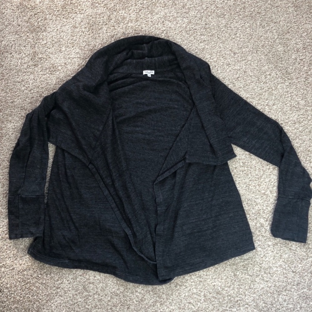 Splendid melange gray open cardigan
